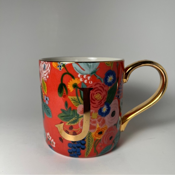 Rifle Paper Co. For Anthropologie Garden Party Monogram Mug - Picture 1 of 5